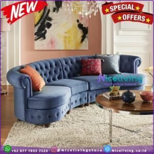 Sofa Chesterfield model lengkung terbaru sofa tamu Kursi Tamu Sofa Furniture Jepara