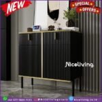 BUFFET SALUR  BUFFET RANGKA STAINLLES – Hitam pen Indonesian Furniture – Hitam pendek Furniture Jepara