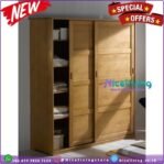 Lemari pakaian terbaru 2 pintu sliding almari pakaian kayu jati Furniture Jepara