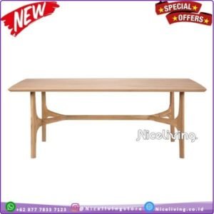 DINING TABLE TEAKWOOD  Plus Furniture Jepara - 200cm x 80cm Furniture Jepara - Gambar 2