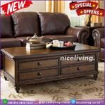 Meja tamu klasik kayu jati terbaru meja sofa model laci Kayu Jati Furniture Jepara