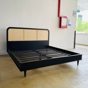 Tempat tidur retro  Plus  dipan kayu jati rotan Kayu Jati  - P 200 x 160cm Furniture Jepara - Gambar 3