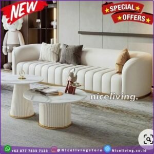 Sofa panjang salur kaki stainless terbaru sofa long minimalis terlaris Furniture Jepara