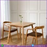 Set meja makan minimalis 2 kursi Set meja kursi cafe kayu jati Asli – Non Finishing Furniture Jepara