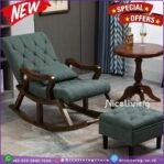 Kursi goyang terbaru dengan lengan kursi santai bantalan Kayu jati Furniture Jepara