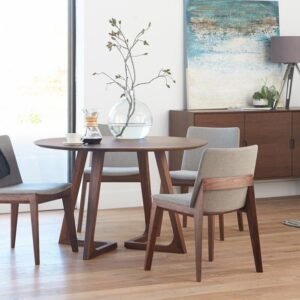 Set Meja Makan  Plus Bulat 4 Kursi Meja Makan Cafe Jati Kursi Cafe Jati Furniture Jepara - Gambar 2