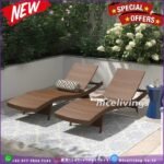 Kursi lounger kolam renang rotan sintetis kursi santai outdoor pantai Furniture Jepara