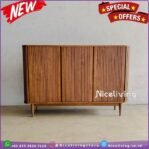 Bufet kayu jati minimalis model salur bufet retro kekinian Furniture Jepara