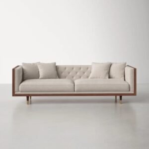 Kursi Sofa Minimalis  Plus 3 Seater Kayu Jati Kombinasi Busa Terbaru Furniture Jepara - Gambar 2