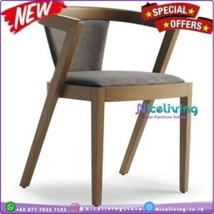 Kursi cafe minimalis modern terbaik kursi makan kayu jati dudukan busa Furniture Jepara