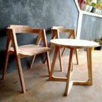 Kursi teras minimalis retro model terbaru kayu jati solid Furniture Jepara