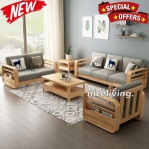 Custom order kursi tamu kayu jati  321 + meja utama + meja kecil Kayu Furniture Jepara
