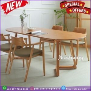 meja makan oval 4 kursi kayu jati Furniture Jepara Furniture Jepara