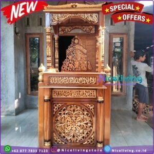 Mimbar masjid besar model kubah mimbar masjid kayu jati Mibar Ukir Furniture Jepara