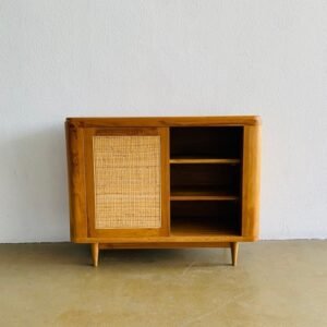 Bufet retro kombinasi  Plus rotan bufet minimalis 2 pintu Furniture Jepara - Gambar 2