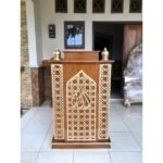 Mimbar masjid minimalis modern mimbar podium kayu jati Podium Jati Furniture Jepara