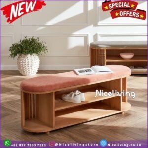 BANGKU BENCH PRESS  Plus KAYU JATI  TEMPAT PENYIMPANAN  Indonesian Furniture - Merah Muda Furniture Jepara - Gambar 2