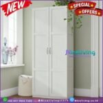 Almari pakaian minimalis 2 pintu terlaris lemari pakaian kayu terbaru Furniture Jepara