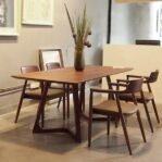 Set meja makan model retro terbaru meja makan kayu jati Kursi Cafe – Non Jok Busa Furniture Jepara