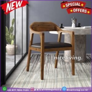 Kursi cafe retro dudukan busa terbaru kursi makan kayu jati terlaris Furniture Jepara