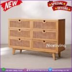 Bufet rotan terbaru rangka kayu jati terbaik nakas rotan Indonesian Fu Furniture Jepara