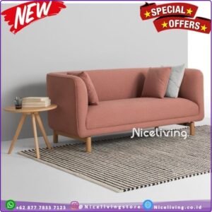 Niceliving. sofa minimalis Sofa 3 seater kursi sofa tamu jati Furniture Jepara