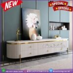 Meja tv modern top marmer kaki stainless cabinet tv top marmer asli Furniture Jepara