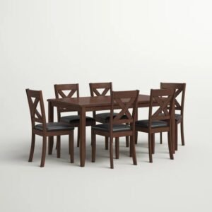 Set meja makan  Plus 6 kursi minimalis modern terbaru meja makan Jati Jepara Furniture Jepara - Gambar 2
