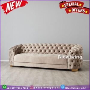 Niceliving. sofa chesterfield 3 seater Furniture Jepara