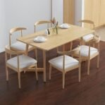 Meja makan minimalis modern 6 kursi meja makan Jati Kursi Cafe Jati – 4 Kursi Mj 120 Furniture Jepara