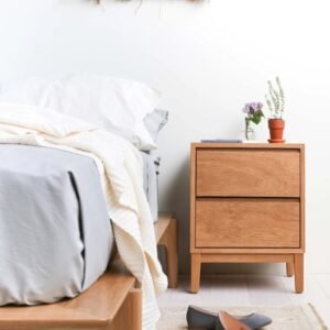 NAKAS SAMPING TEMPAT  Plus TIDUR MINIMALIS JATI Furniture Jepara - Gambar 2