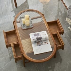 Niceliving. meja tamu  Plus laci minimalis table Furniture Jepara - Gambar 3