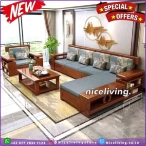 Set sofa tamu  Plus minimalis kayu jati terbaru kursi tamu modern terlaris - Kursi Non Busa Furniture Jepara - Gambar 2