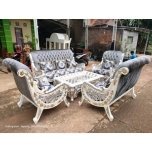 Kursi Tamu kayu  Plus Jati Ukir Jepara Kursi Sofa Tamu Sultan Mewah Terbaik Furniture Jepara - Gambar 2