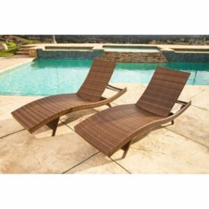 Kursi lounger kolam  Plus renang rotan sintetis kursi santai outdoor pantai Furniture Jepara - Gambar 4