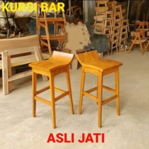 Set Meja Kursi  Plus Bar Cafe Kayu Jati Meja Kursi Makan Cafe Kayu Jati Furniture Jepara - Gambar 3