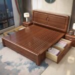 Dipan laci minimalis kayu jati  tempat tidur  terlaris Kayu Jati  – Ukuran 160×200 Furniture Jepara