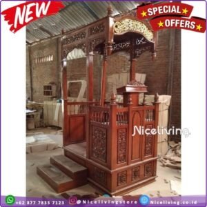 Mimbar masjid tingkat terbaru mimbar masjid kayu jati terbaik Furniture Jepara