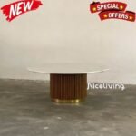 Niceliving. meja makan marmer carara minimalis  meja coffe jati Furniture Jepara