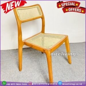 Kursi cafe steking kombinasi rotan terbaru kursi makan kayu jati Furniture Jepara
