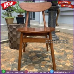 Kursi cafe kayu  Plus jati kursi makan Kayu jati Kursi Cafe Jati Grade A - Non FInishing Furniture Jepara - Gambar 2