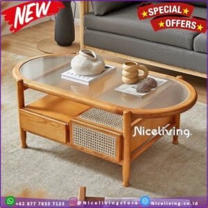 Niceliving. meja tamu laci minimalis table Furniture Jepara