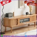 Bufet tv pintu salur sleding credenza tv Kayu jati Furniture Jepara