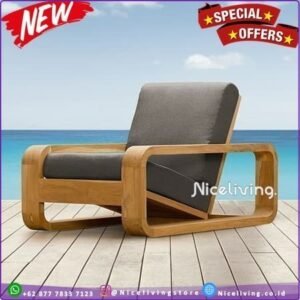 Kursi santai kayu jati dudukan busa empuk kursi unik terbaru Indonesia Furniture Jepara