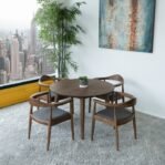 Set meja makan bulat terbaru meja bulat 4 kursi kayu jati Kursi Meja – Tanpa Jok Busa Furniture Jepara