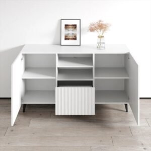 BUFFET MINIMALIS SALUR  Plus  BUFFET  - Putih Indonesian  Furniture - Putih Furniture Jepara - Gambar 4