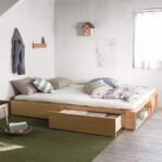 Tempat tidur, divan, dipan, ranjang, minimalis kayu jati lesehan laci  – 100cm x 200cm Furniture Jepara