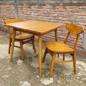 Set Meja Kursi  Plus Cafe Minimalis Meja Makan Cafe Harga Murah Berkualitas Furniture Jepara - Gambar 4