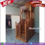 Mimbar masjid tangga terbaru mimbar terbaik kayu jati Indonesian Furni Furniture Jepara