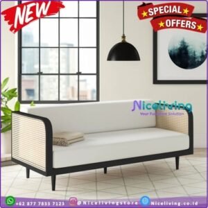 Kursi sofa retro kayu jati rotan terbaru bangku sofa modern terbaik Furniture Jepara